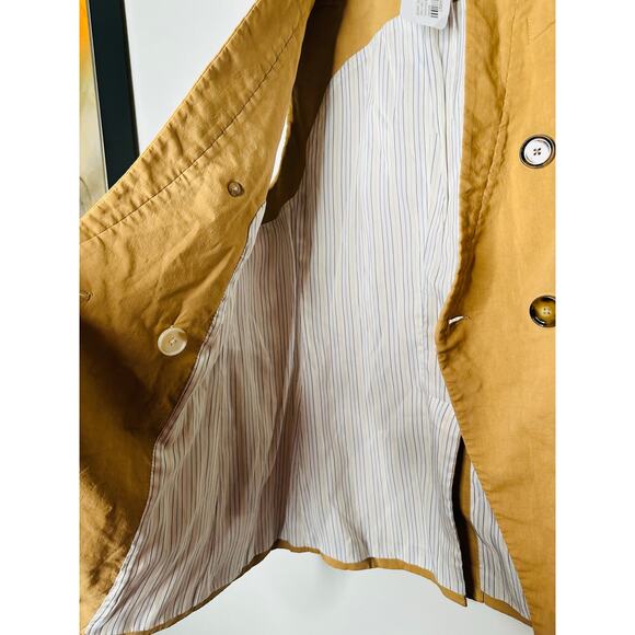 VERONICA BEARD Camel Tan Amika Vest Linen Blend Double Breasted Vest Size 10 - Picture 13 of 16